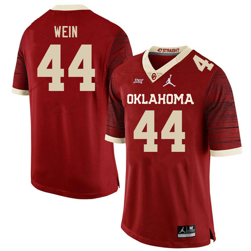 Men #44 Taylor Wein Oklahoma Sooners College Football Jerseys Stitched-Retro